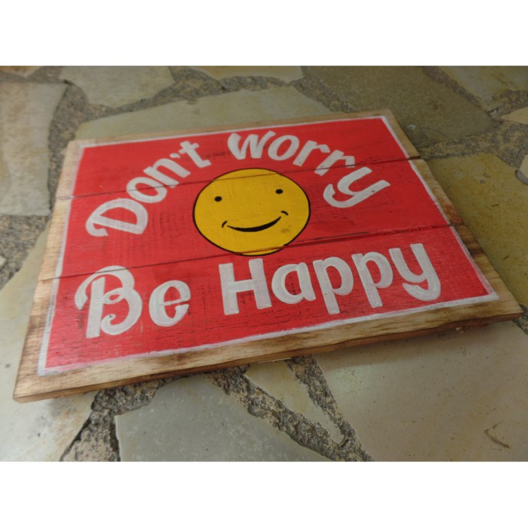 Panneaux en bois don't worry be happy