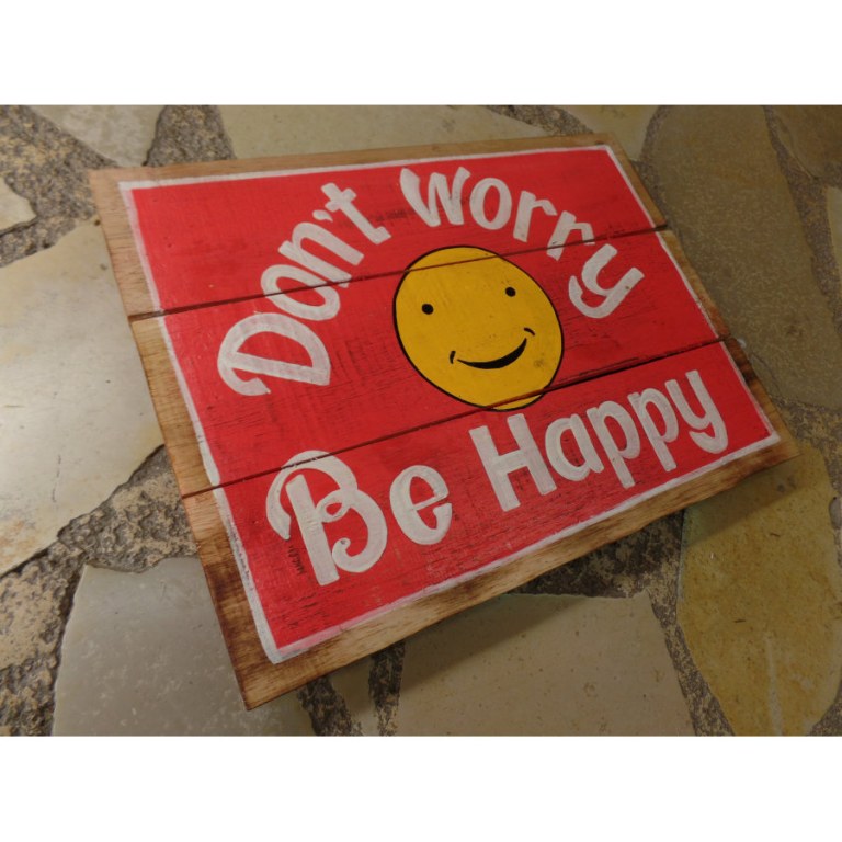 Panneaux en bois don't worry be happy