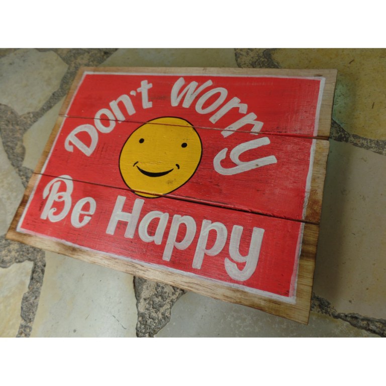 Panneaux en bois don't worry be happy