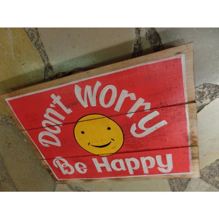 Panneaux en bois don't worry be happy