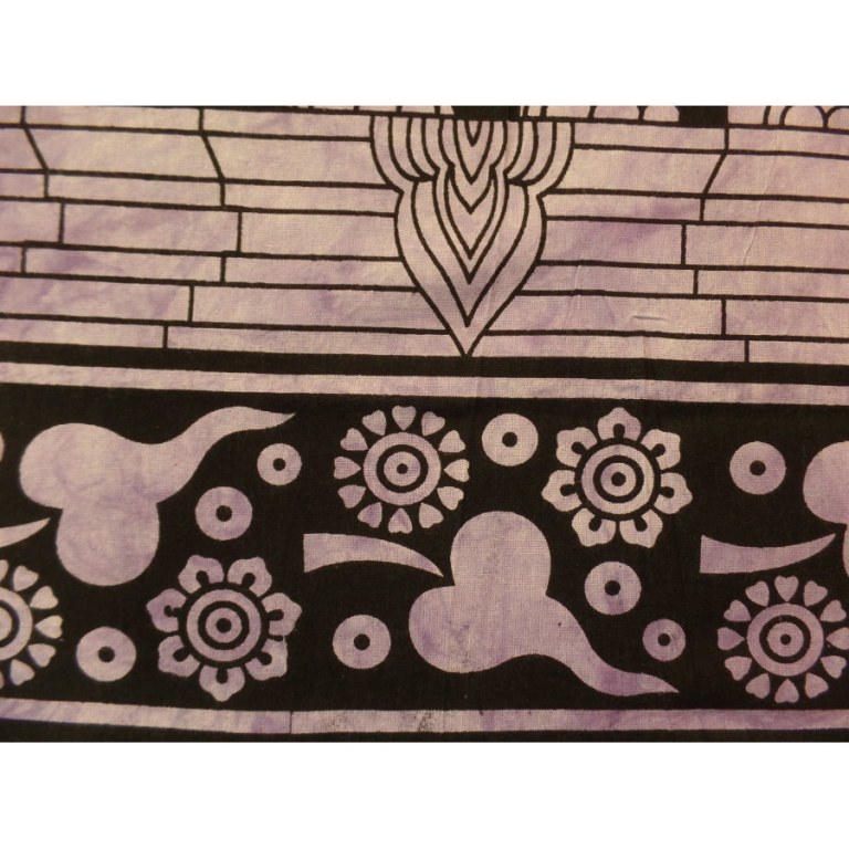Tenture mauve arbre de vie et éléphant