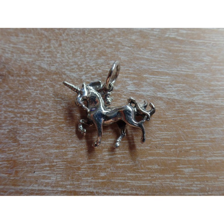 Pendentif argent licorne