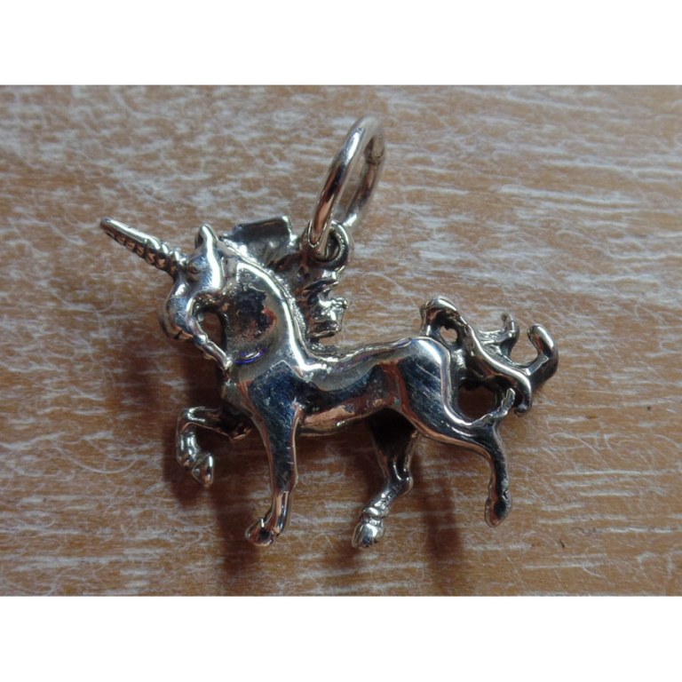 Pendentif argent licorne