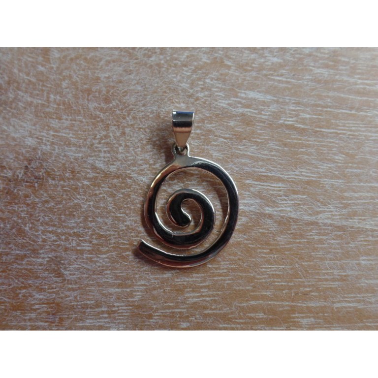 Pendentif spirale en argent