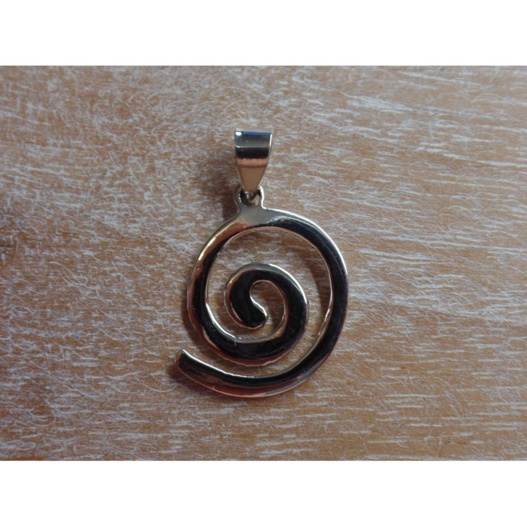 Pendentif spirale en argent