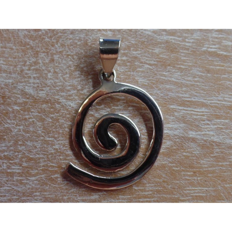 Pendentif spirale en argent