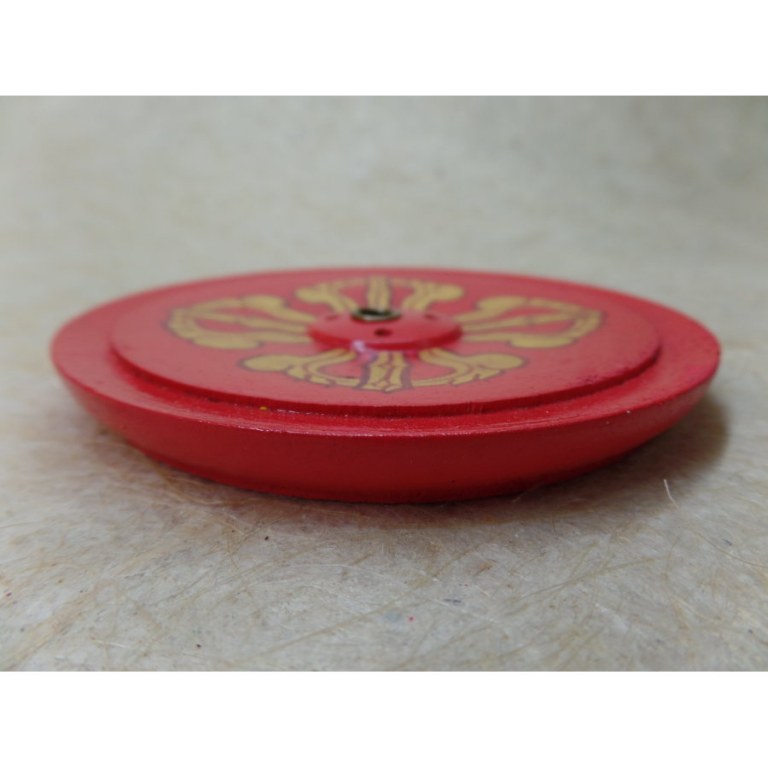 Porte encens rouge double dorje