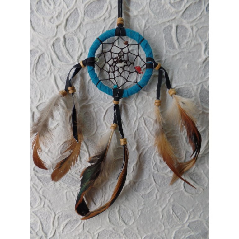 Petit dreamcatcher yaki bleu clair