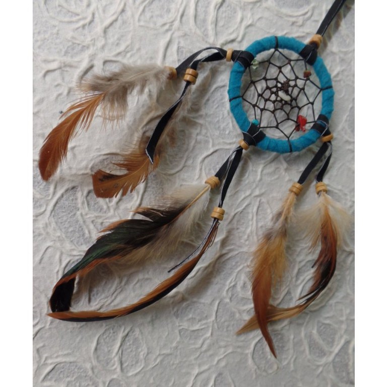 Petit dreamcatcher yaki bleu clair