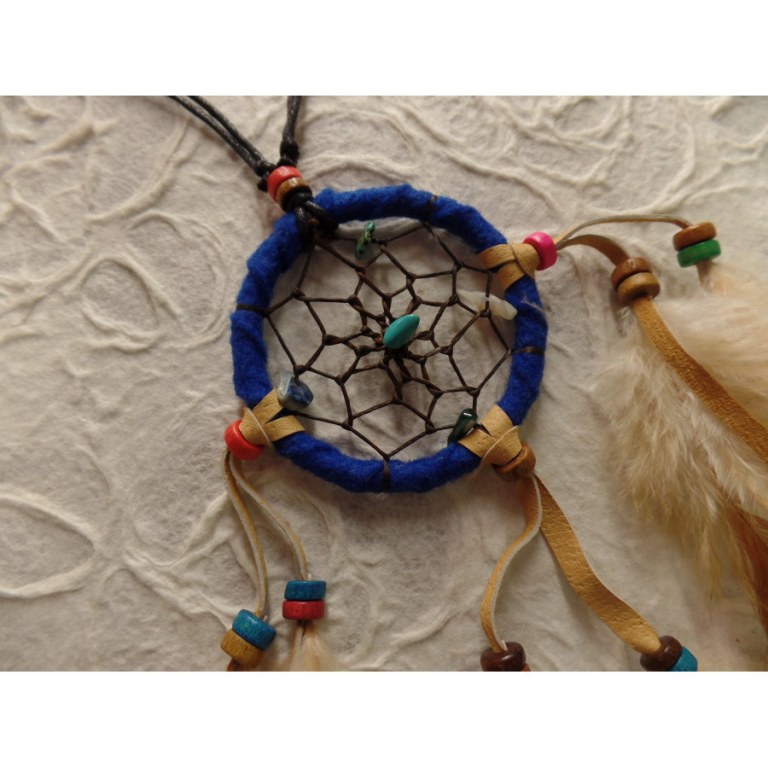 Collier dreamcatcher bleu foncé Kaws