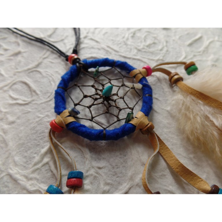 Collier dreamcatcher bleu foncé Kaws