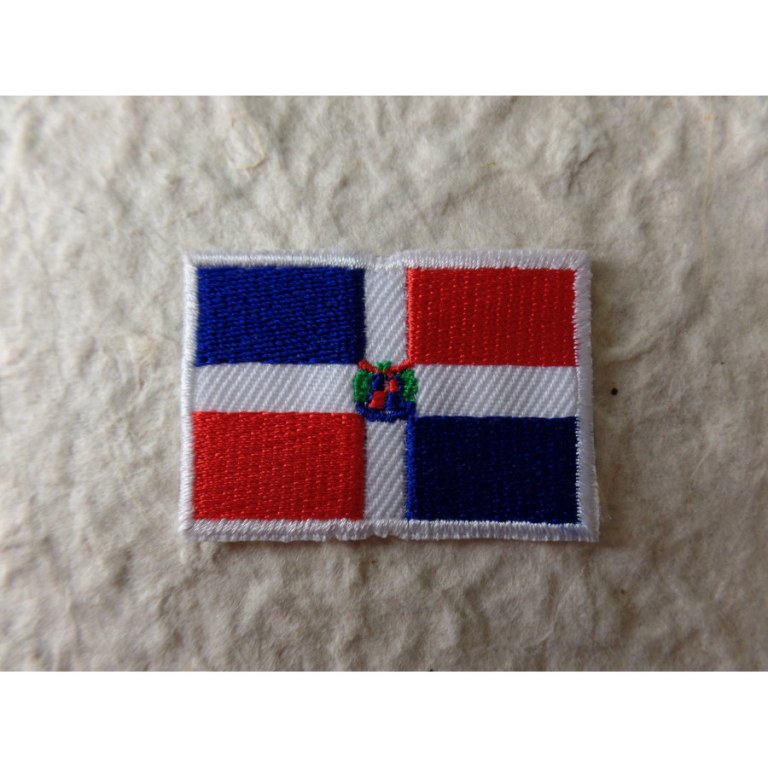 Ecusson drapeau de la République Dominicaine