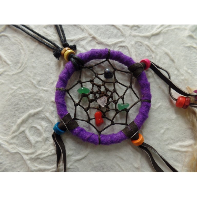 Collier dreamcatcher violet Kaws