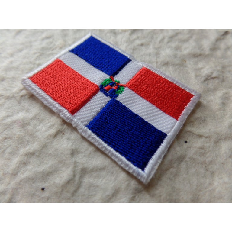 Ecusson drapeau de la République Dominicaine