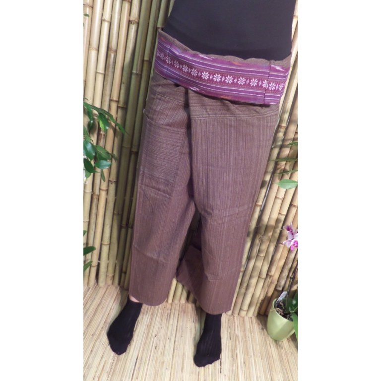 Pantalon Myanmar marron
