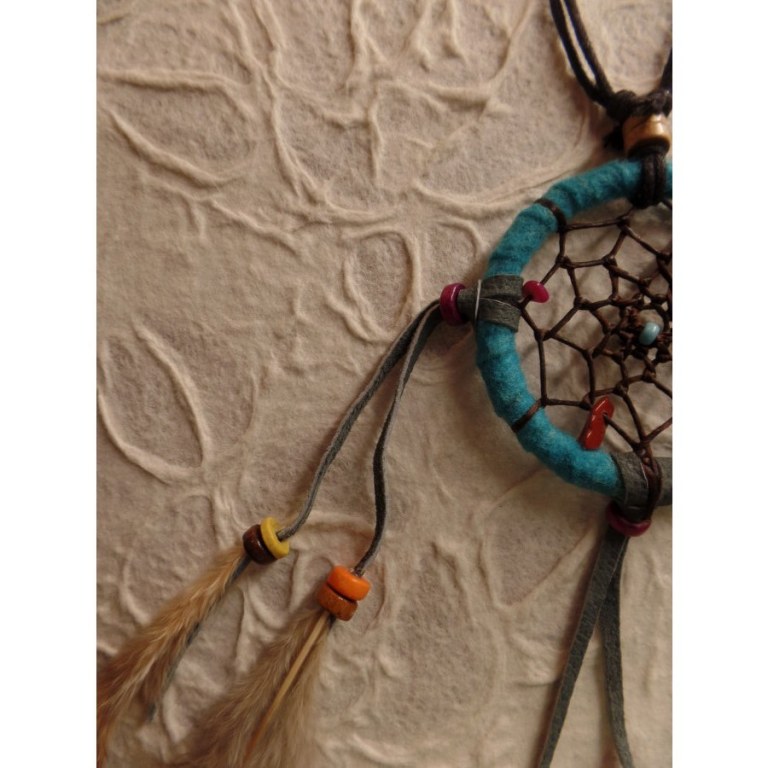 Collier dreamcatcher turquoise Kaws