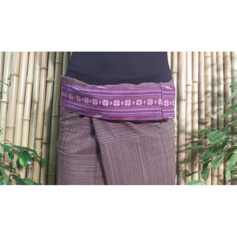 Pantalon Myanmar marron