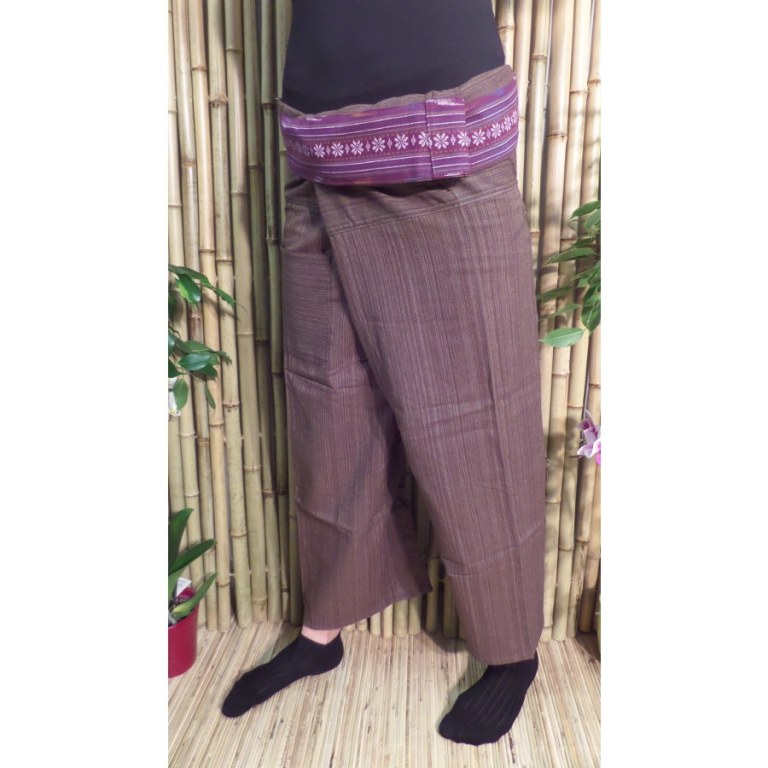 Pantalon Myanmar marron