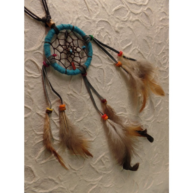 Collier dreamcatcher turquoise Kaws