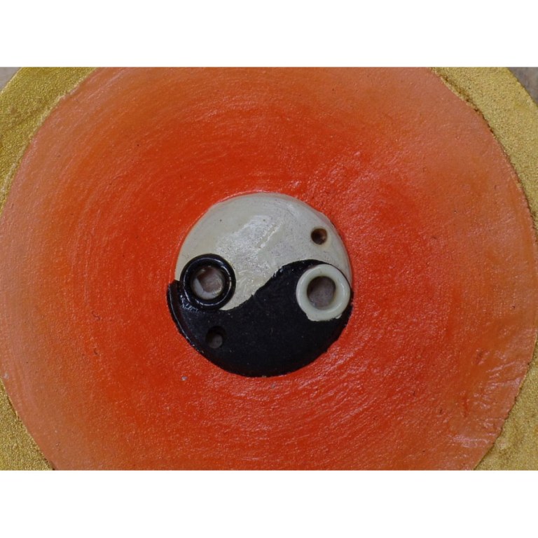 Porte encens orange yin yang