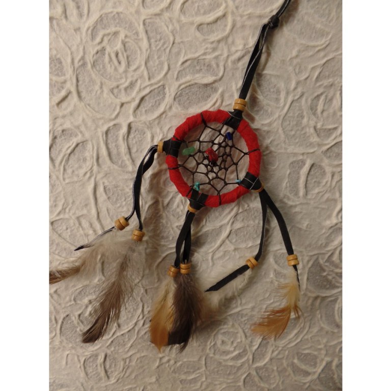 Petit dreamcatcher rouge taak