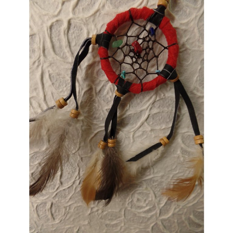 Petit dreamcatcher rouge taak