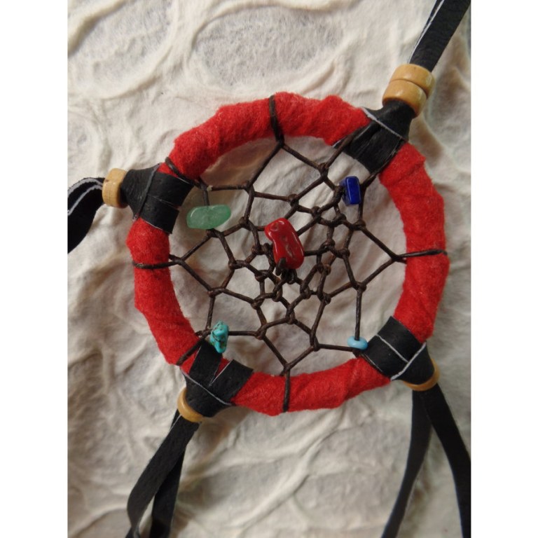 Petit dreamcatcher rouge taak