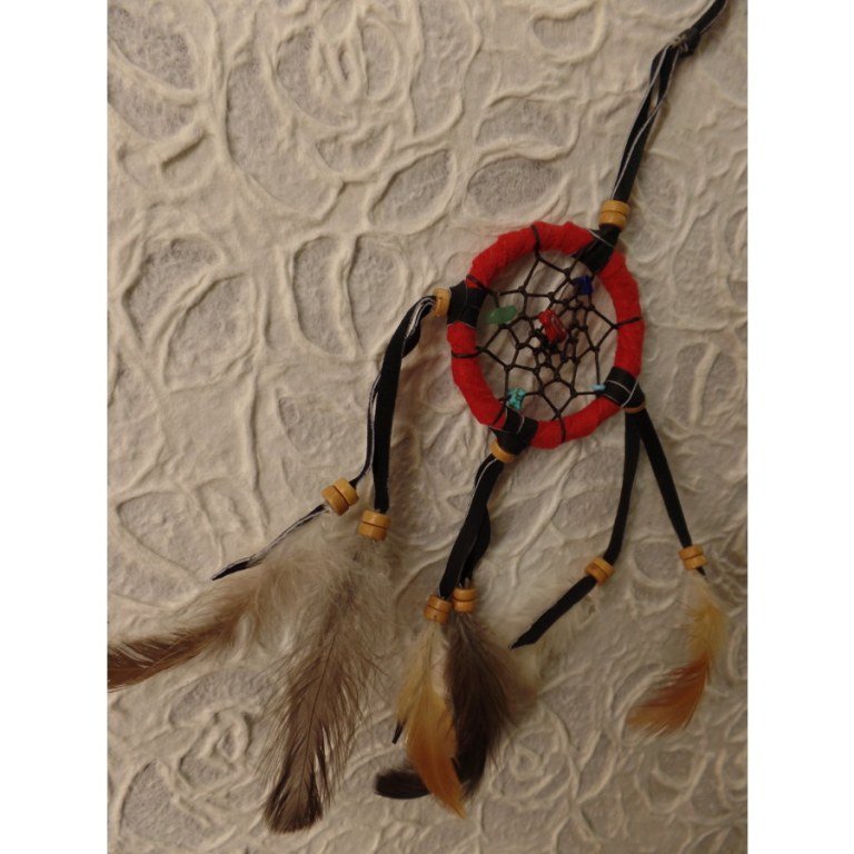 Petit dreamcatcher rouge taak