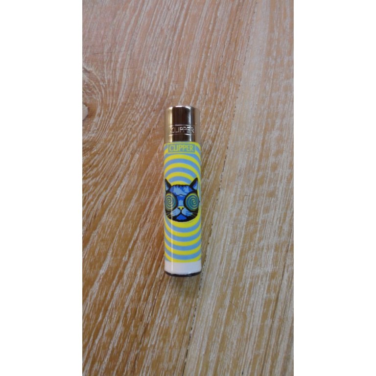 Briquet tête de chat jaune/bleu