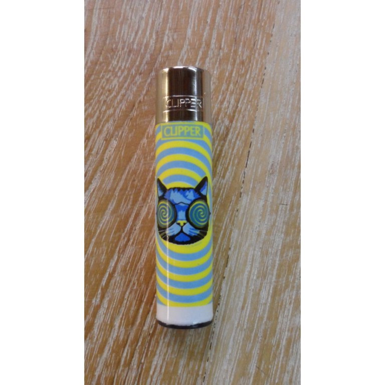 Briquet tête de chat jaune/bleu