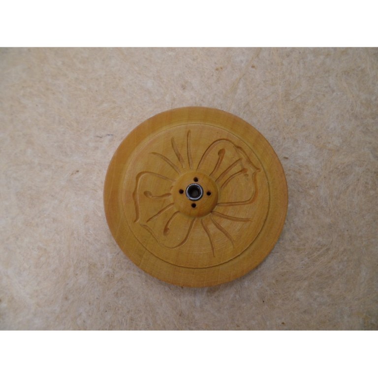 Porte encens rond fleur papillon