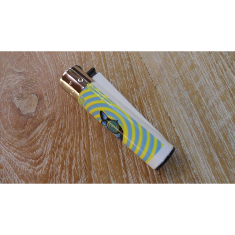 Briquet tête de chat jaune/bleu