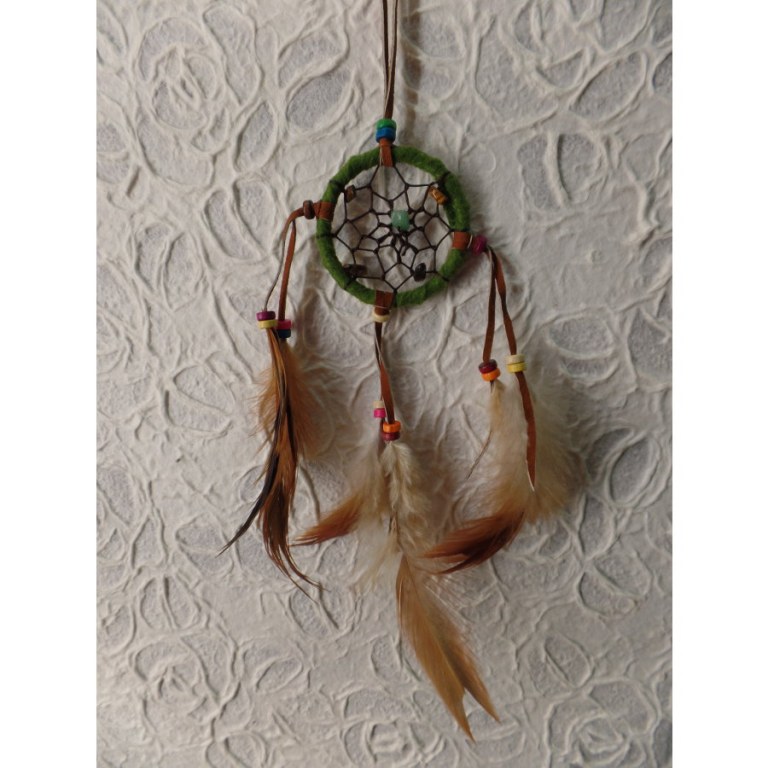 Petit dreamcatcher vert mousse taak