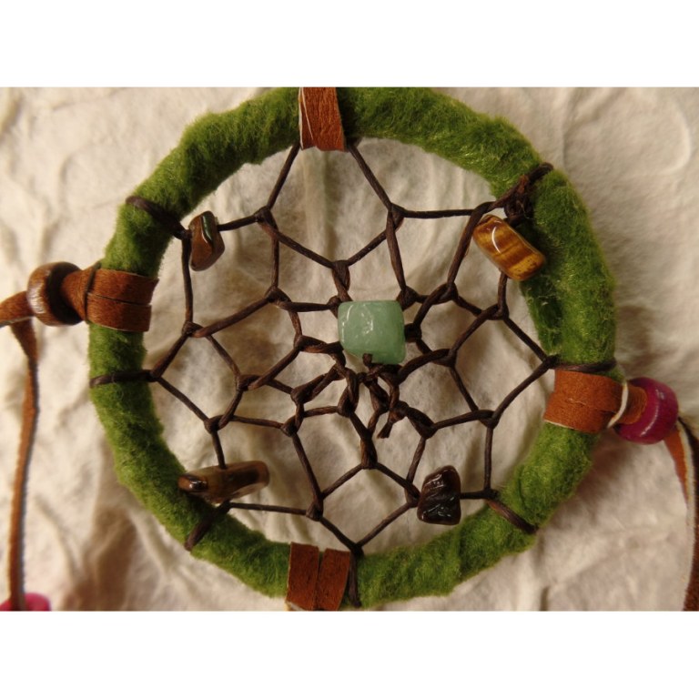 Petit dreamcatcher vert mousse taak