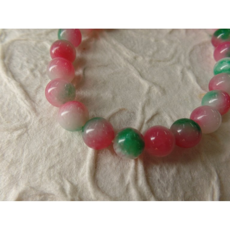 Mala de poignet en jade multicolore