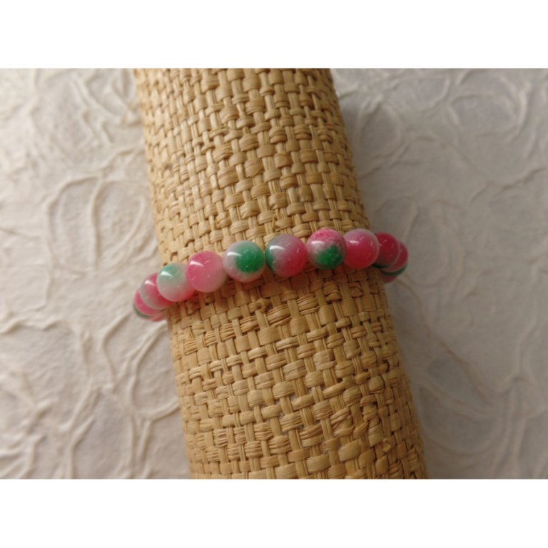 Mala de poignet en jade multicolore