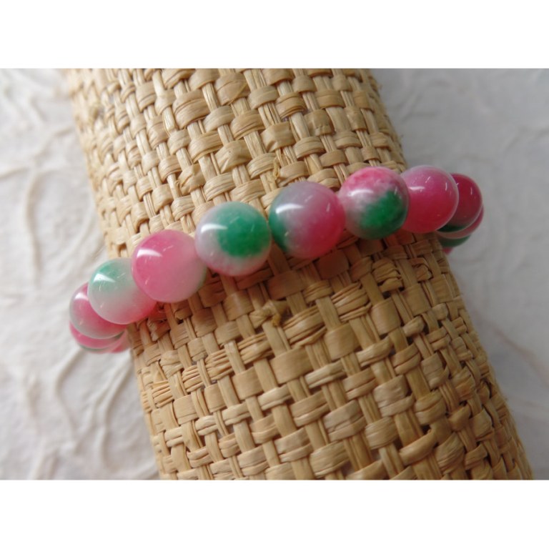 Mala de poignet en jade multicolore