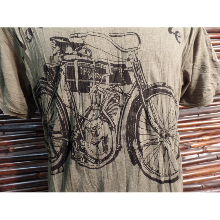 Tee shirt bicyclette kaki