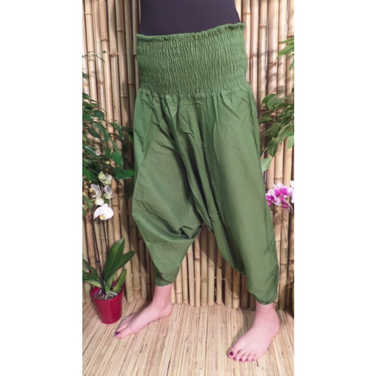 Pantalon Afghan vert mousse