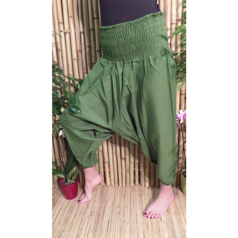 Pantalon Afghan vert mousse
