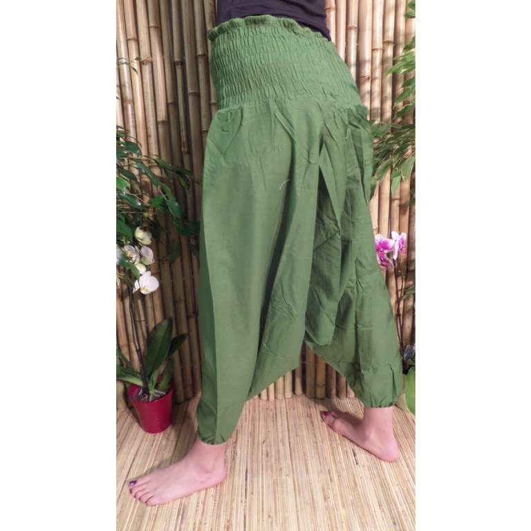 Pantalon Afghan vert mousse