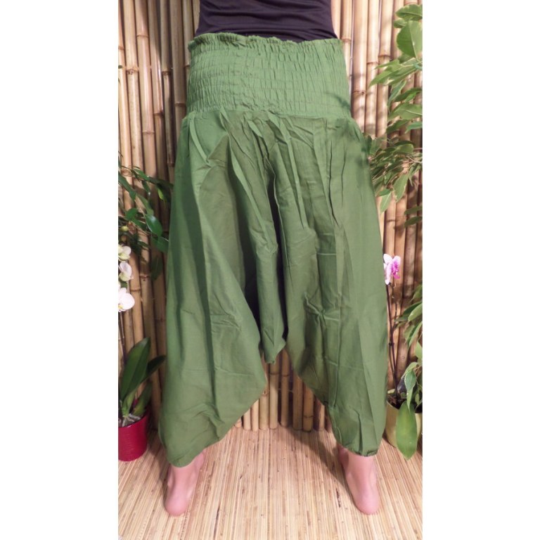 Pantalon Afghan vert mousse
