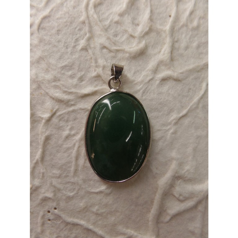 Petit cabochon jade vert mousse