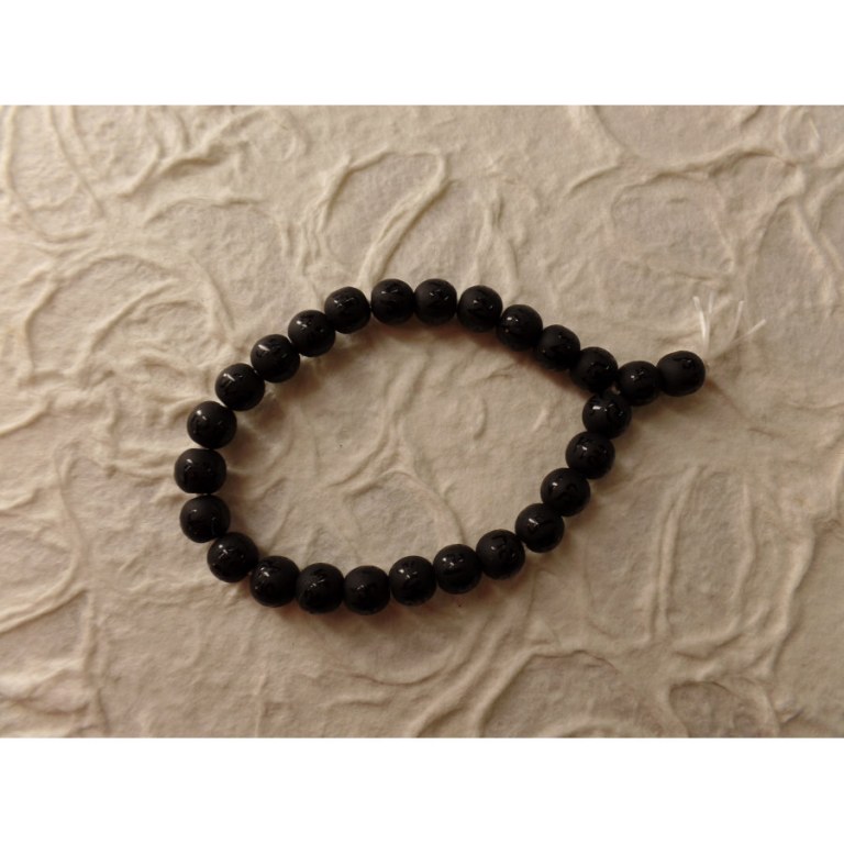 Mala de poignet onyx noire Om mani padme hum