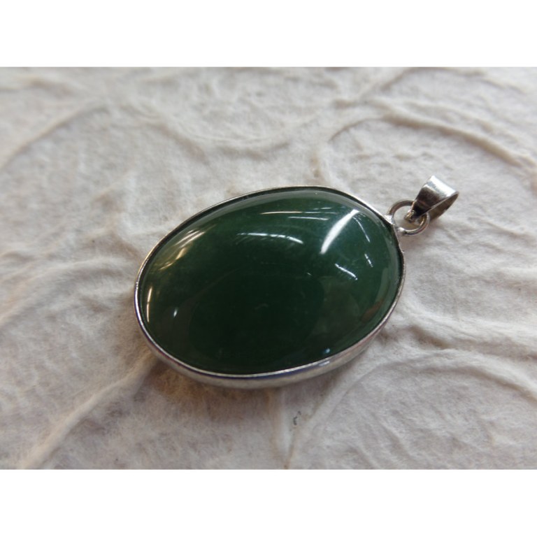 Petit cabochon jade vert mousse