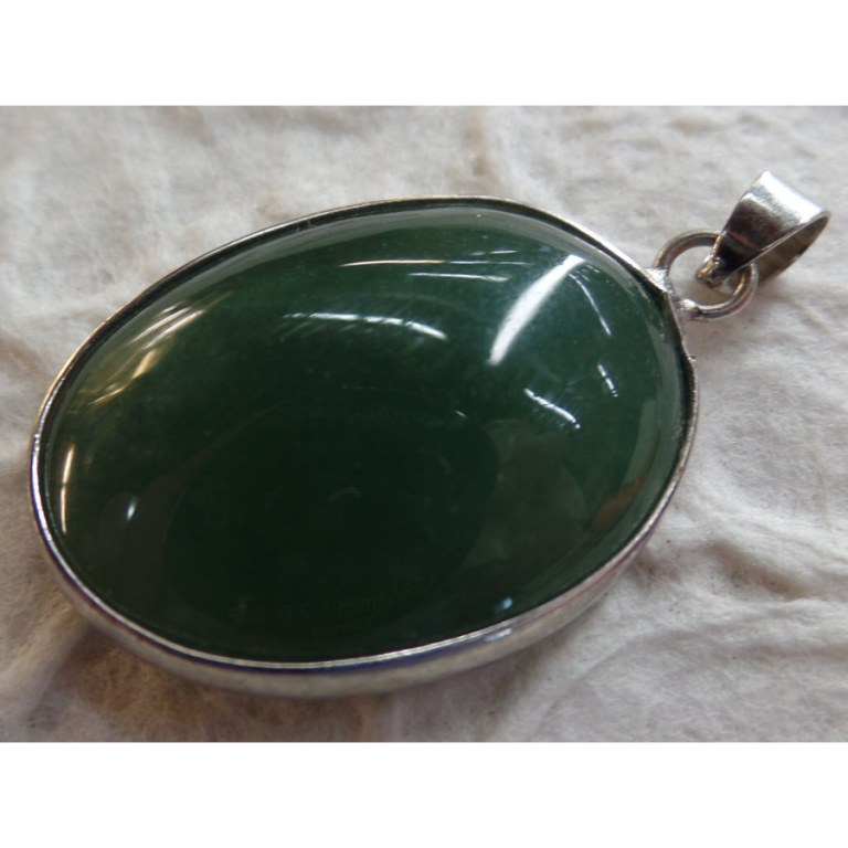 Petit cabochon jade vert mousse