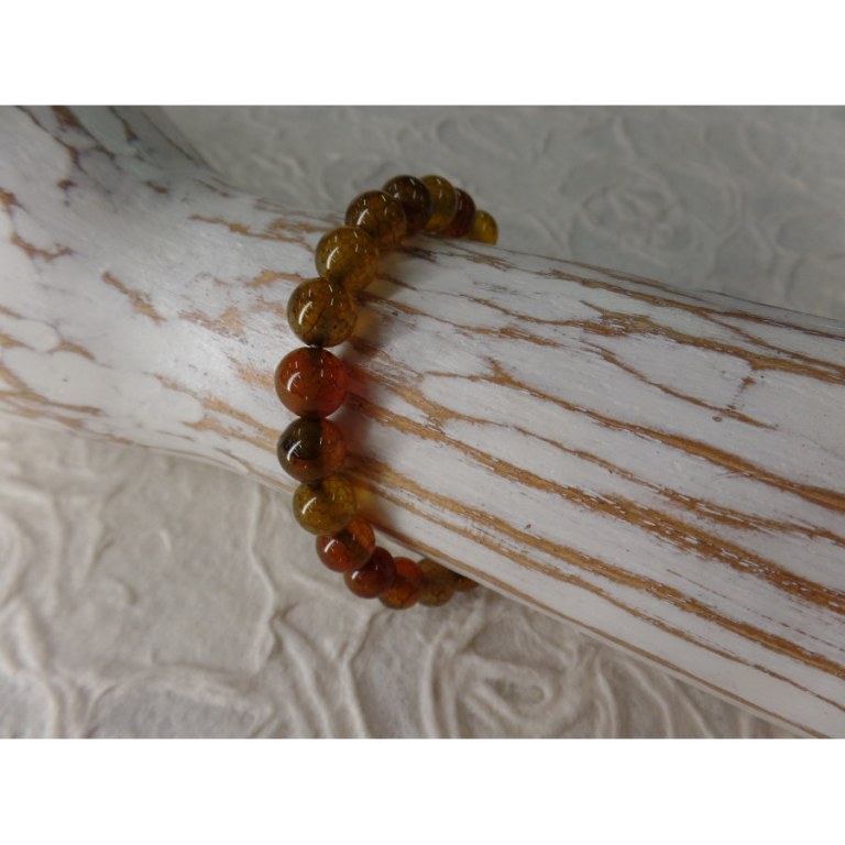 Mala de poignet en agate veine de dragon