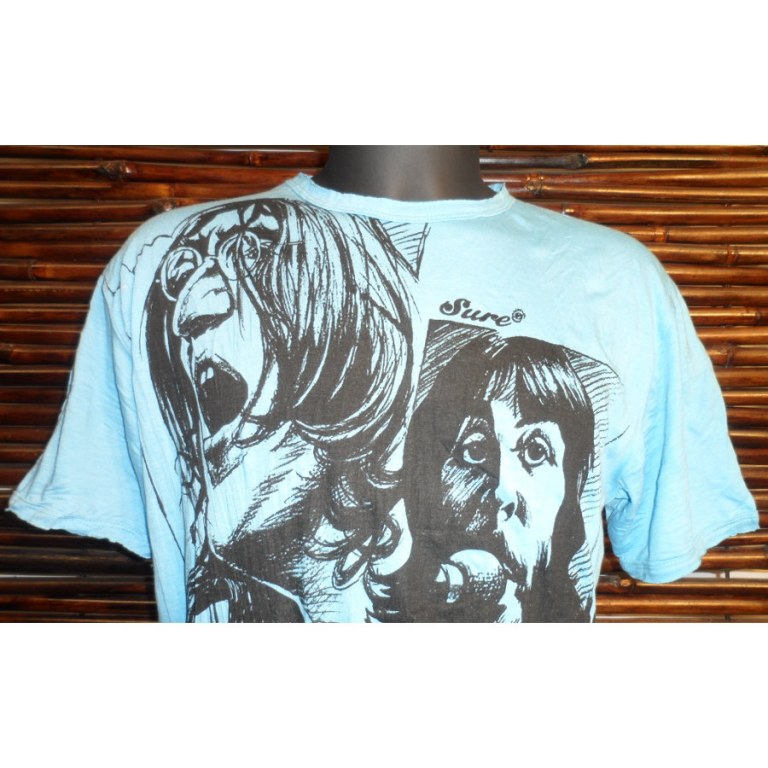 Tee shirt bleu clair Beatles 