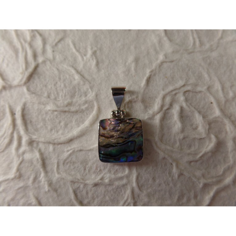 Petit pendentif carré abalone
