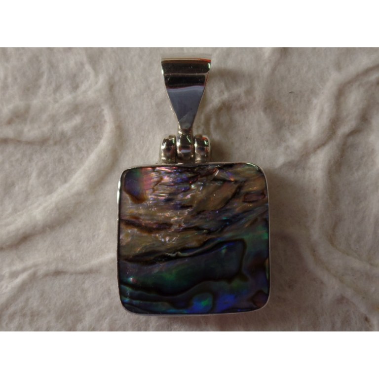 Petit pendentif carré abalone